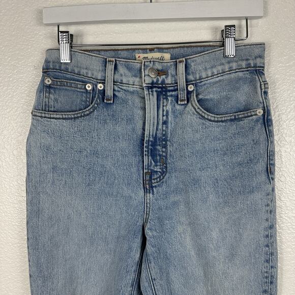 Madewell Jeans Women Size 26 Perfect Vintage Crop Straight High Rise Distressed - Picture 4 of 14